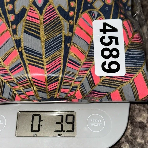 Marc by Marc Jacobs Women’s Sz S Navy Blue Pink Plumage Peacock Print Mini Dress - Picture 6 of 6